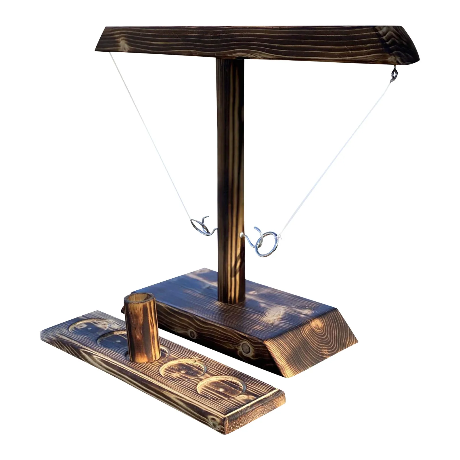 Juguetes de fiesta de estilo informal para Bar, tienda de bebidas hecha a mano, anillo de madera, anzuelos, juego interactivo de paso rápido para bares, casa y interior