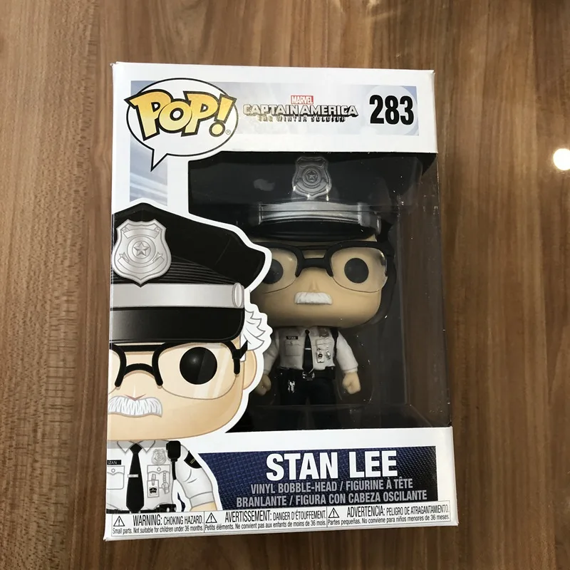 Эксклюзивный Funko pop официальный Капитан Америка-Стэн ли Камея полиция Виниловая фигурка Коллекционная модель игрушки с оригинальной