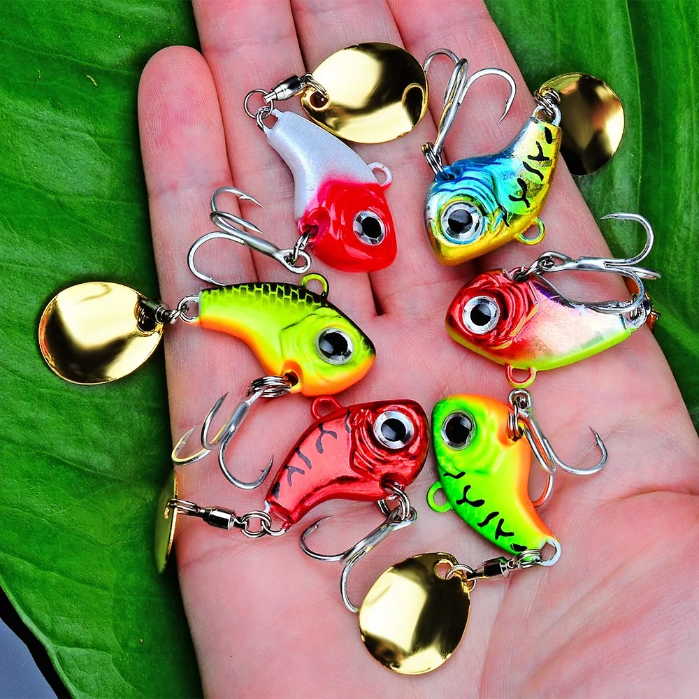 VIB Spoon Fishing Lure Fishing Tackle Pin Crankbait Vibration Spinner Sink Bait