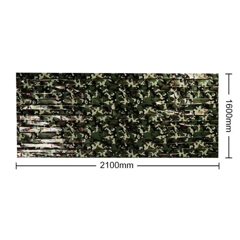 Камуфляж выживания Спальный мешок портативный открытый спасательный тепловой одеяло