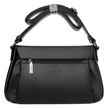 #Special Offers Casual Fashion Women Shoulder Messenger Bag Luxury Design Genuine Leather Ladies Crossbody Bags Fow Women 2019 Tote Black Bags