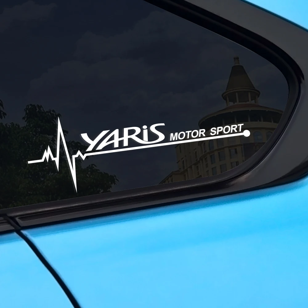 2 шт., автомобильные виниловые наклейки на боковое окно, наклейки для Toyota Yaris, аксессуары для авто, спортивный стиль, Светоотражающие украшения для окон
