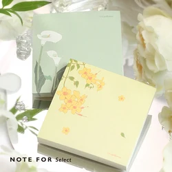 Bloc Notes autocollants fleurs Scrapbooking, étiquette autocollante Kawaii, pour journal intime, Diy bricolage, 100 feuilles/paquet, 804 