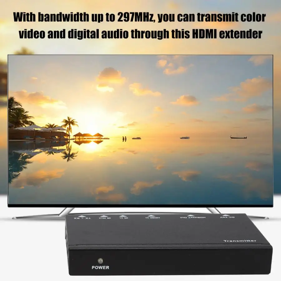 HDMI 70M удлинитель 4K x 2K 30Hz Поддержка функции POC CAT6 передатчик/приемник US 100-240V