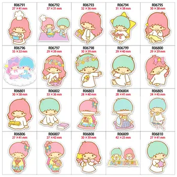 

Cute Little Twin Stars Cartoon 30pcs/lot Pattern Planar Resin Flatback Printed for DIY Headband Hair Bow Decoration
