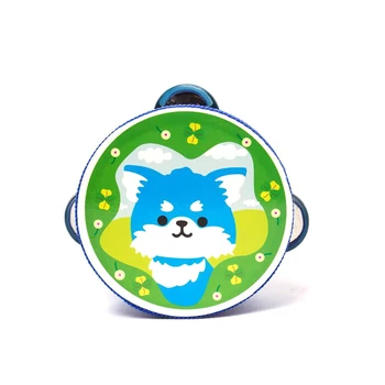 

Children Musical Instrument Hand Drum Round Non Toxic Fun Easy Use Cultivate Interests Toy Educational Kindergarten Random Color