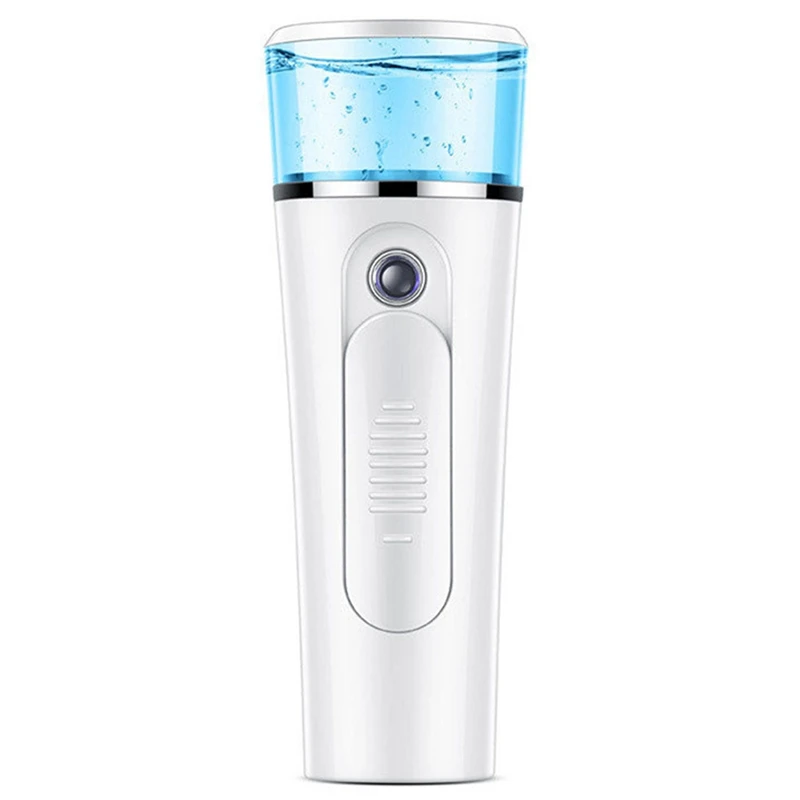 White Handy Nano Face Mist Spray Facial Steamer with 1200Mah Battery for Hydrating Cool Eyelash Extensions Cleaning | Красота и