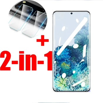 Para Samsung Galaxy S20 S21 Ultra 5G S10e S10 plus s8 S9 Plus Protector para S8 S9 S10 S20 S20 plus película de hidrogel + película de cámara