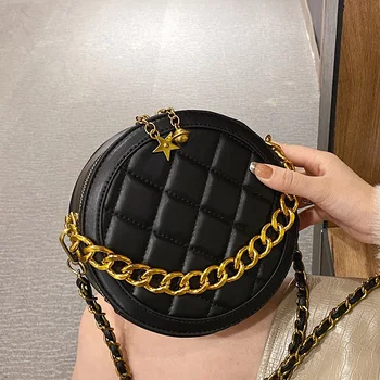 

2020 Women Alligator Leather Small Round Handbags Famous Brand Designer Lady's Shoulder Crossbody Bag Women's Circle Handbag