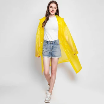 

Transparent cape poncho Non-disposable Adult thick raincoat poncho eva 2020 Long Casual women coat hooded cloak women clothing