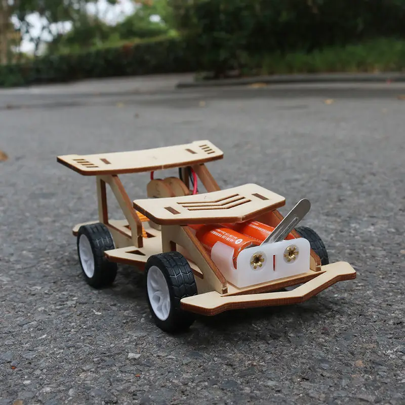 

Wooden Wooden Electric Sports Car Diy Model Kit , Fun Cognitive Learning Gift , Science Project , Early Education