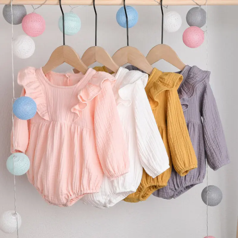 

US Infant Baby Girl 0-24M Long Sleeve Bodysuit Autumn Outfit Clothes Tops