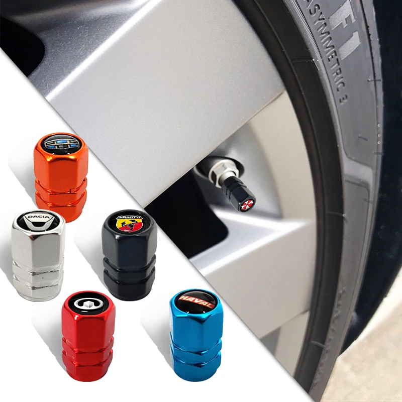 Металлический пылезащитный чехол с логотипом клапана автомобильной шины 4 шт.