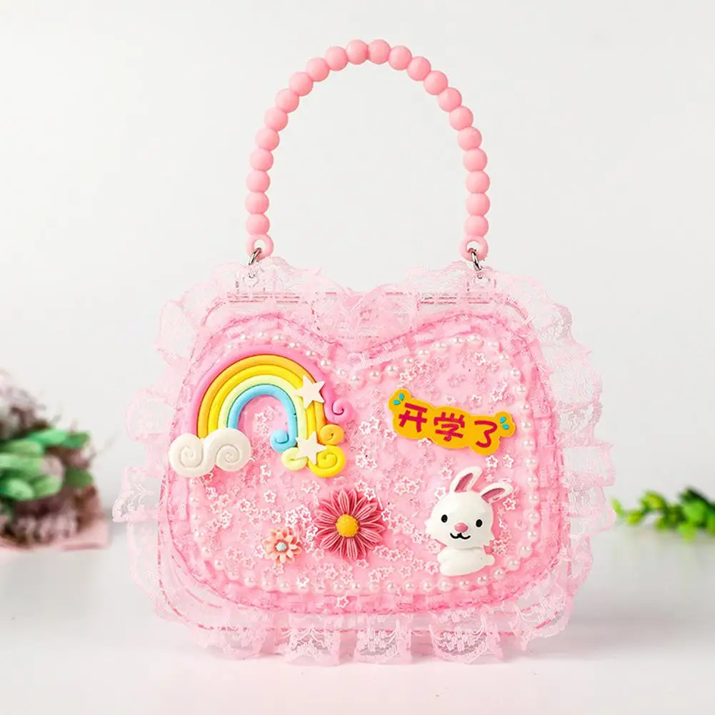 Kuulee DIY Сумочка с принцессой крем клей коробка ювелирных изделий ручной работы клейкая игрушка для девочек - Цвет: 2