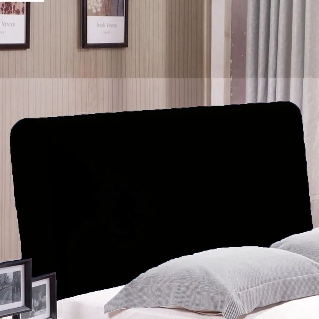 Bed Headboard Slipcover Protector Bed Decoration Stretch Solid Color Dustproof Cover Washable - 78.7.L X 31.5.W