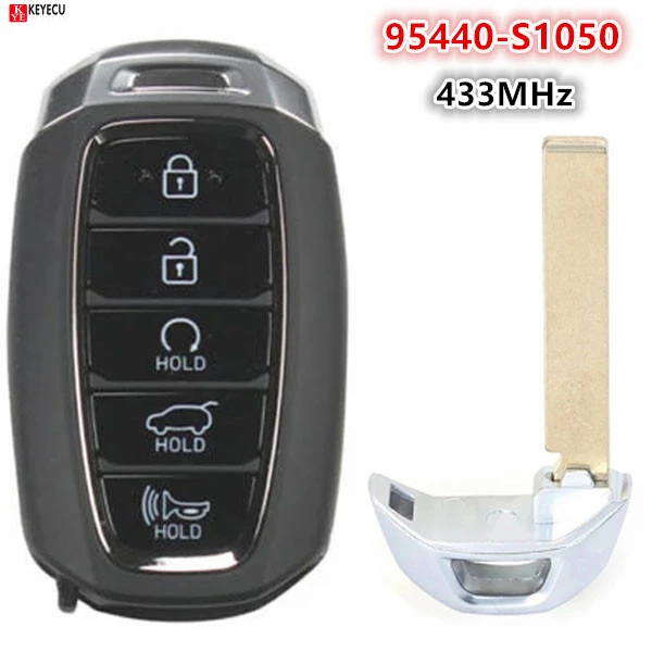 KEYECU For Hyundai Santa Fe 2019 2020 2021 Smart Keyless Remote Key Fob 95440S1050 433MHz