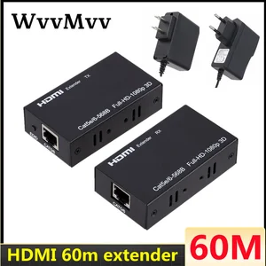 HD 100 м HDMI-совместимый удлинитель, удлинитель, конвертер через CAT 5e 6 6e Cat5e/6 Cat6 UTP RJ45 LAN сетевая карта, Ethernet-кабель