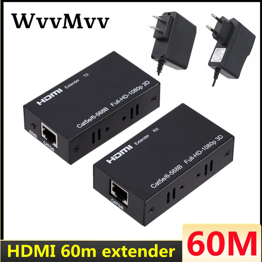 HD 100 м HDMI-совместимый удлинитель конвертер через CAT 5e 6 6e Cat5e/6 Cat6 UTP RJ45 LAN сетевая