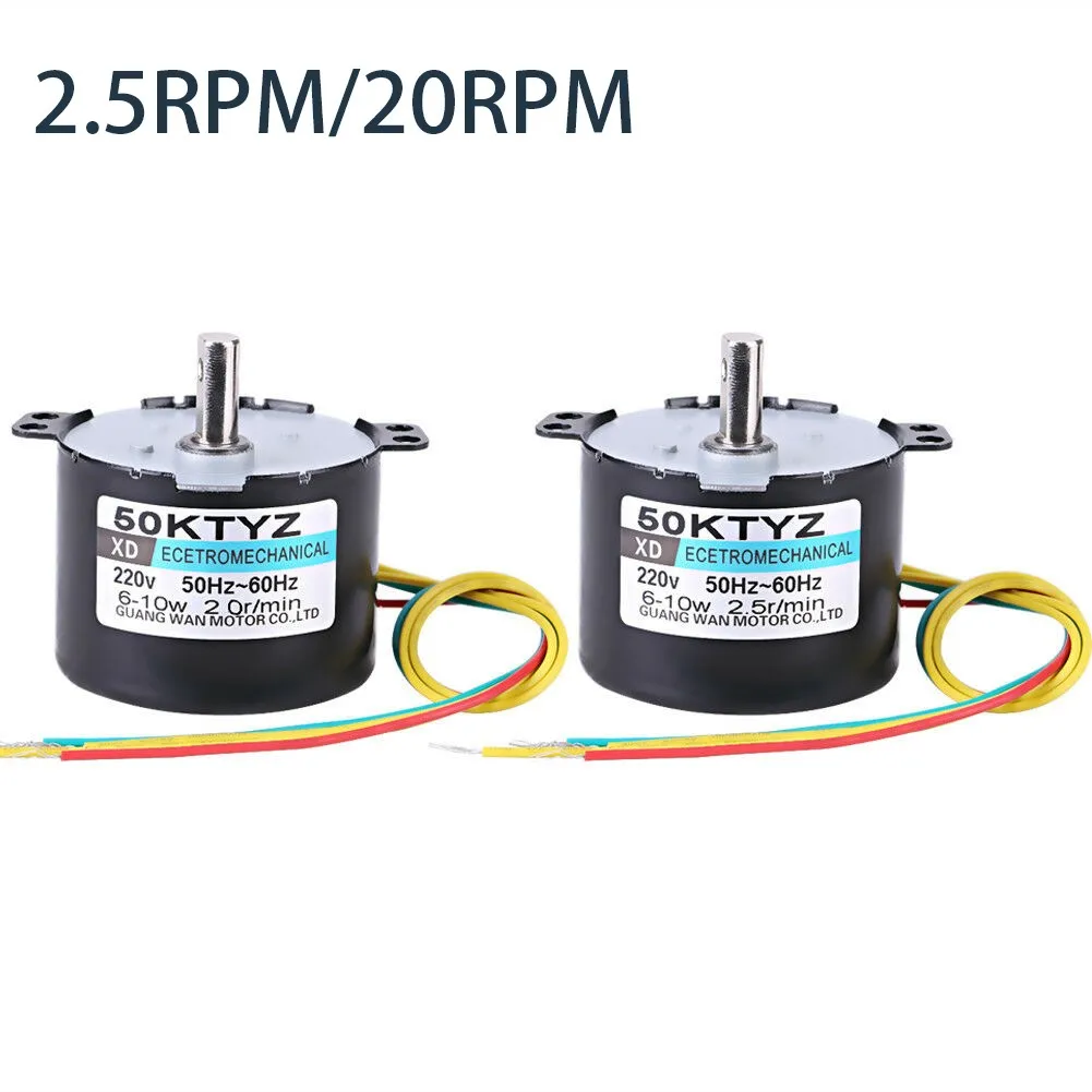 XD-50KTYZ AC220V 10W 0.5A синхронный двигатель с постоянным магнитом CW CCW 2 5 об/мин 20 5000 часов