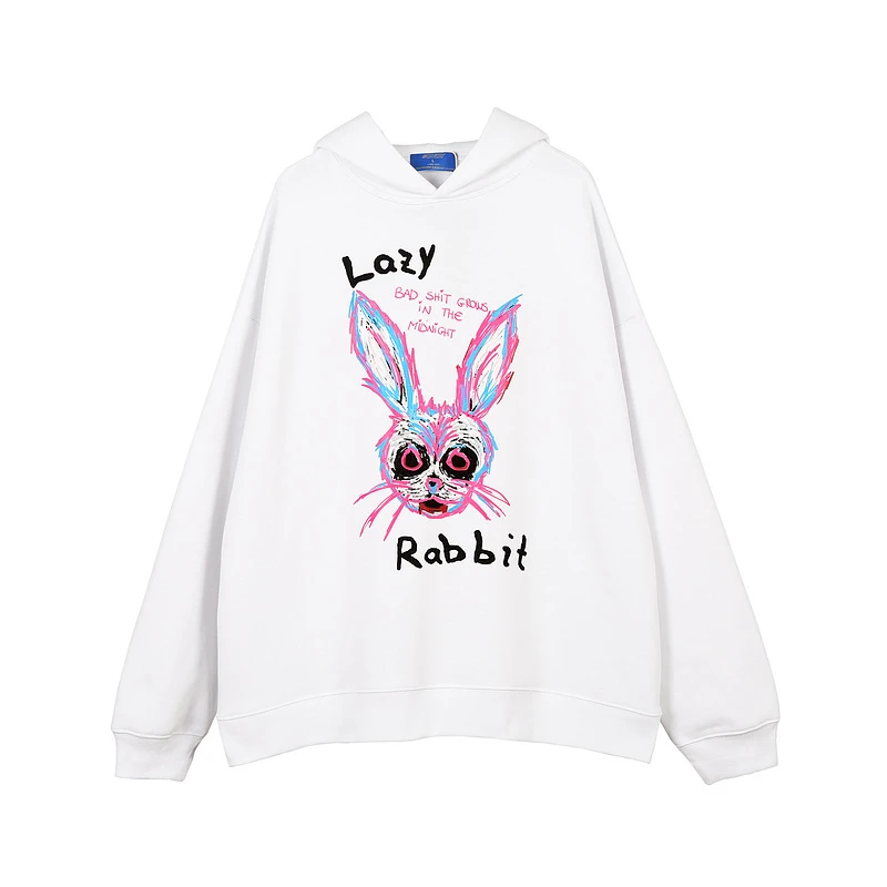 2020 Rabbit Head Coloured Drawing Printing Hoodie Women Men Hoodies Sweatshirts Hiphop Streetwear Men Casual Hoodie Pullover Hoodies Sweatshirts Aliexpress