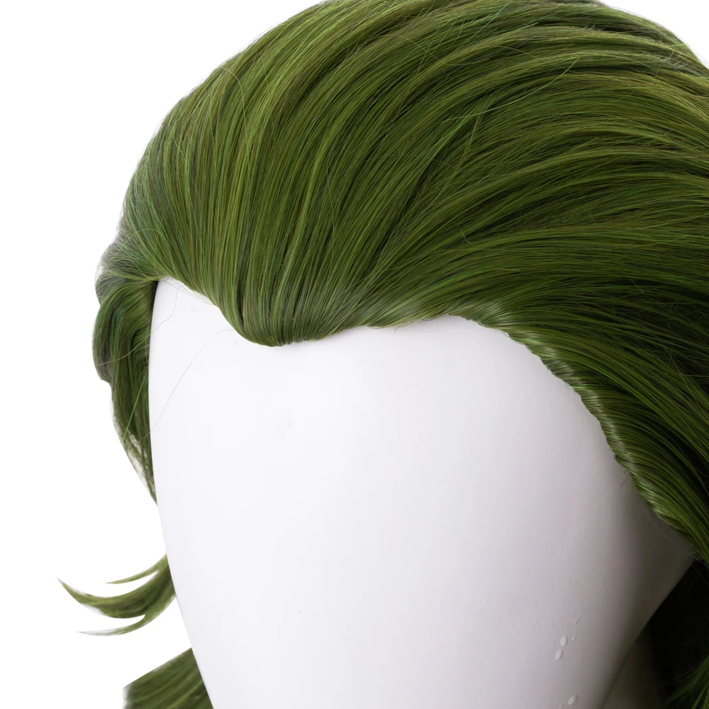 Joker Cosplay Wig - Joaquin Phoenix Arthur Fleck Style with Curly Green Synthetic Hair; Perfect Horror Scary Clown Cosplay Prop for Halloween image 6