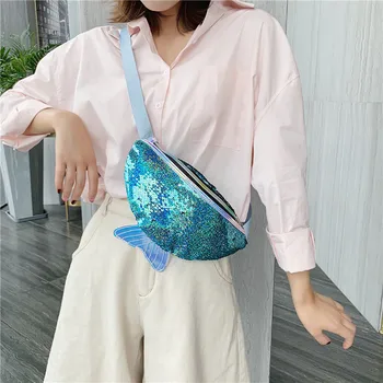 

Women Fanny Packs Simple Messenger Fashion Joker Sequined Chest Pocket nerka torebka sac banana banano de cintura nerka saszetka