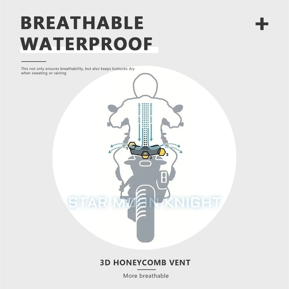 Housse Siège Moto Maille Coussin Siège Moto Maille 3D - Refroidissement Air - Taille S - Antidérapant - 37x28cm Protection Siège Antidérapante