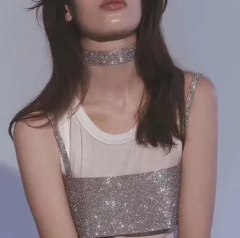 

2020 summer new women bling bling diamonds vest bra female fashion tank tops ddxgz2