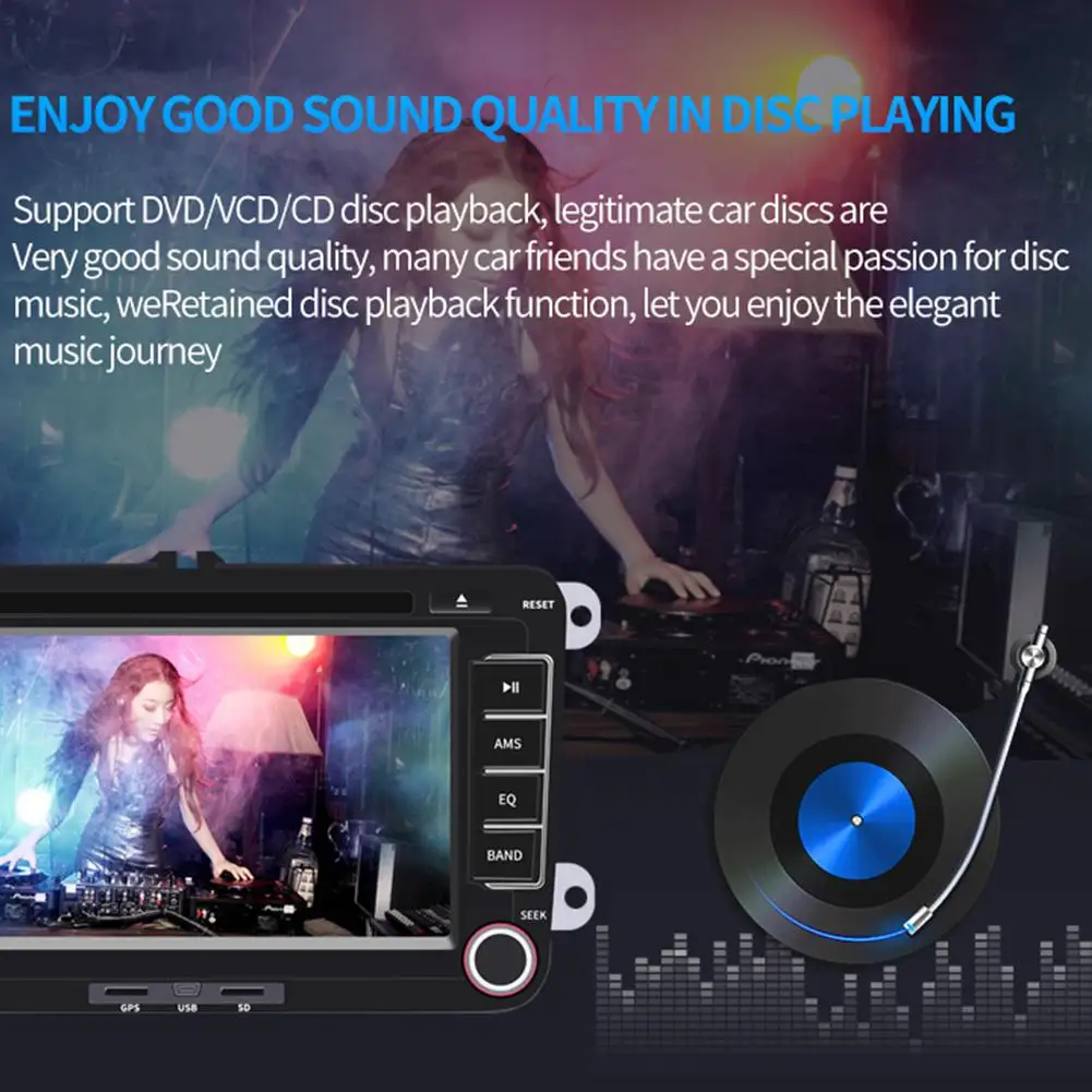 Discount Adeeing 7Inches 2DIN Car Radio Capacitive Display GPS Car Bluetooth DVD Player MP3 Navigation Integrated Host Camera Optional 24