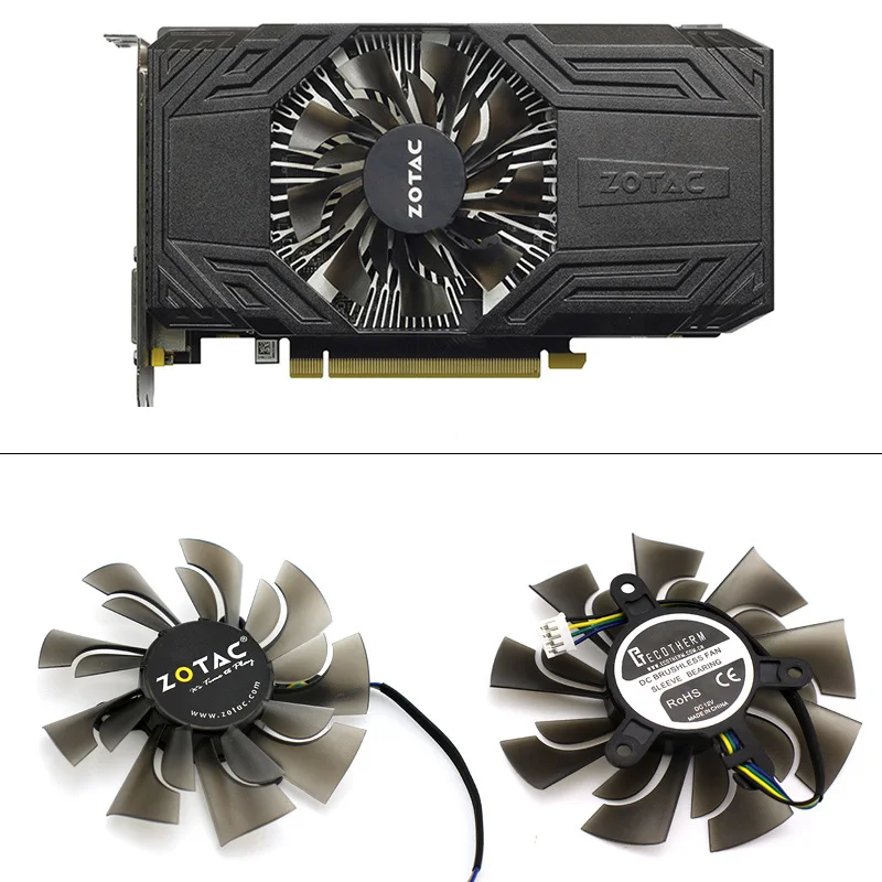 Кулер для ПК ZOTAC GeForce GTX 1050 950 2 Гб 42 мм 12 В|Охлаждающие подставки ноутбуков| |