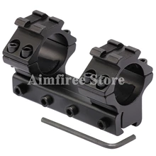 " 25,4 мм ДВОЙНОЙ НИЗКИЙ прицел кольца крепление с Weaver 20 мм верхний рельс подходит 11 мм рельсовая система для пневматического ружья винтовки Охота