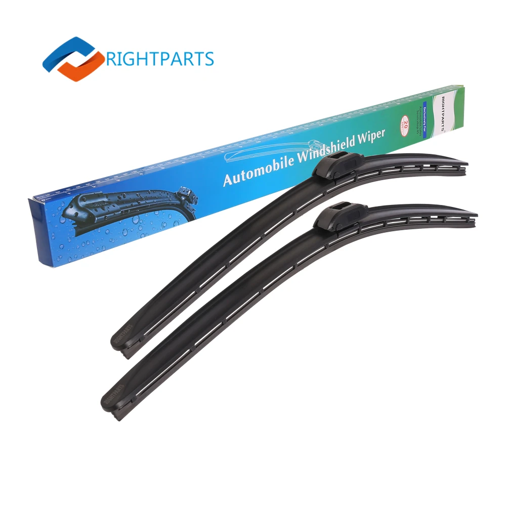 

RIGHTPARTS 2pcs Universal Car Front Wiper Blades 20"+20"/21"/22"/24"/26"/28" Window Windshield Windscreen Fit U/J Hook Car Wiper