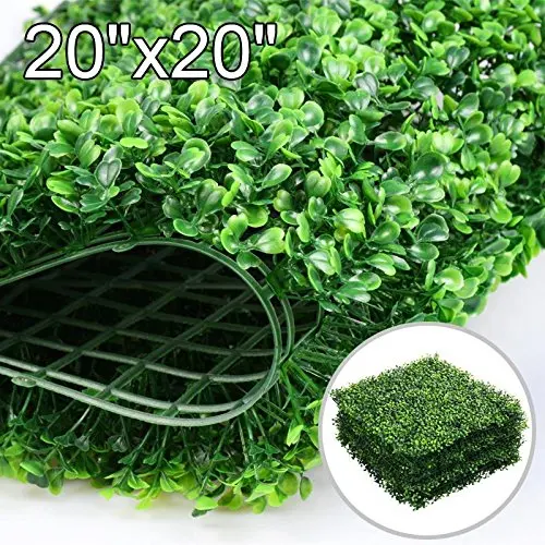 13 шт. 20x20 дюймов искусственная самшитовая изгородь панель ограда из растений открытый и крытый зеленый