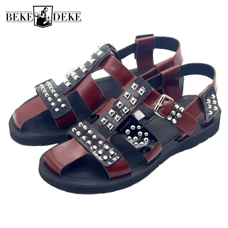 mens studded sandals