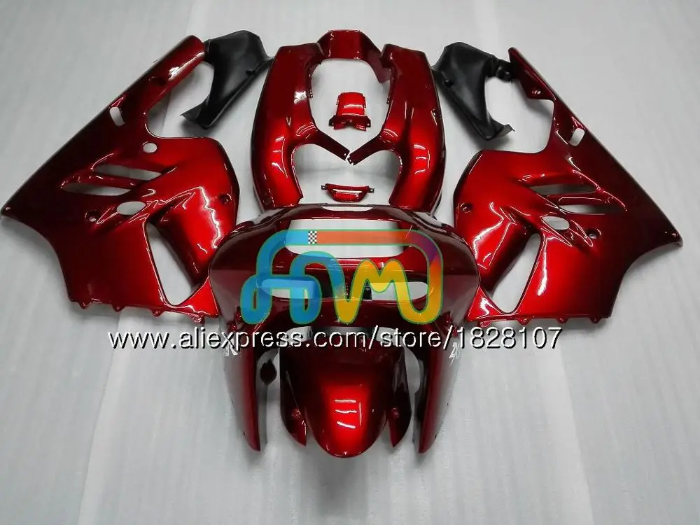 Корпус для KAWASAKI ZX900 900 CC ZX 900 9 R 19BS. 0 9R 900CC ZX-9R ZX9R 94 95 96 97 1994 1995 1996 1997 обтекатели комплект красный цвет: черный; популярная модель - Цвет: No. 6