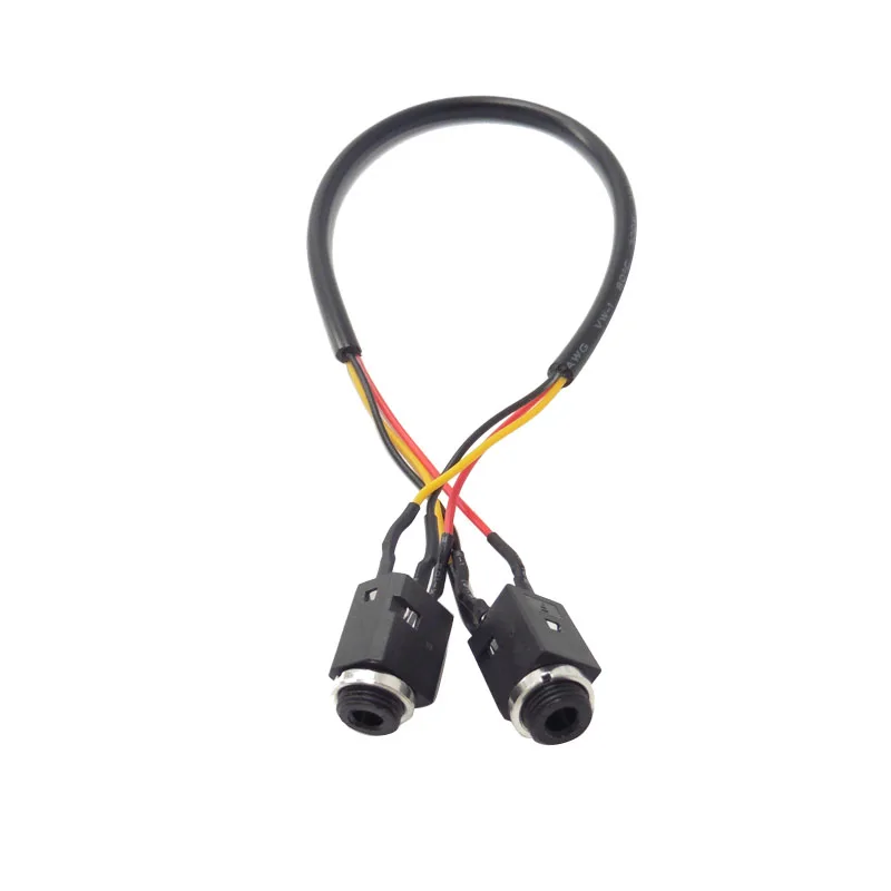 Audio Cable 4Pin Foot Stereo 3 5mm headphone jack socket with threaded dual channel 3 5mm female to female audio extension cable