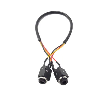 

Audio Cable 4Pin Foot Stereo 3.5mm headphone jack socket with threaded dual channel 3.5mm female to female audio extension cable