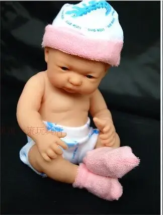 Pink 25 см новорожденный кукла реборн ребенок моделирование мягкие виниловые Детские куклы Детский сад реалистичные игрушки для девочек подарок на день рождения - Color: Pink