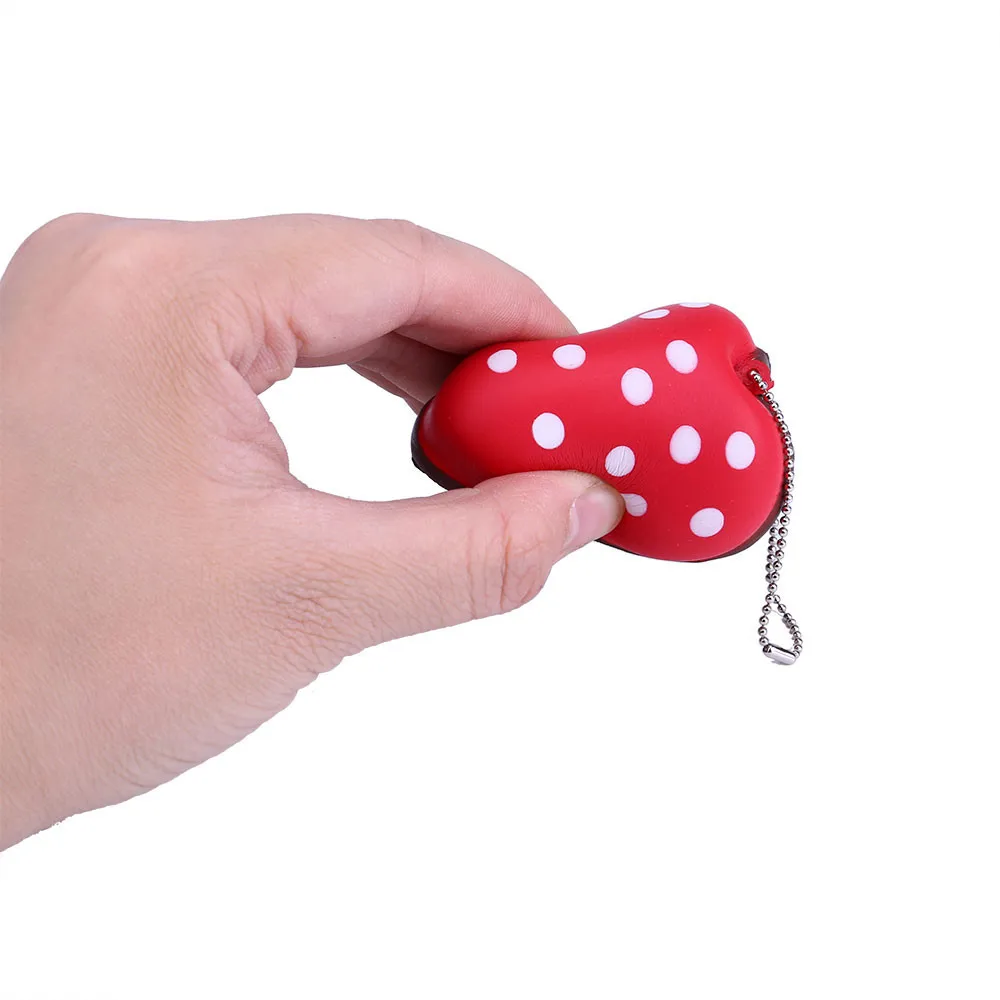 Lovely Heart Shape Slow Rising Fun Key Ring family friendship keychain Birthday Gift Soft Girly Heart pendant #A