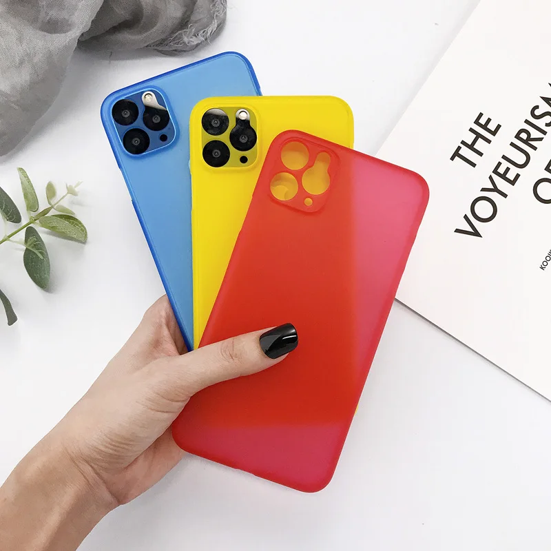 Ультратонкий матовый Жесткий Чехол для iPhone 11 Pro Max XS XR X 6 6S 7 8 Plus|Бамперы| |