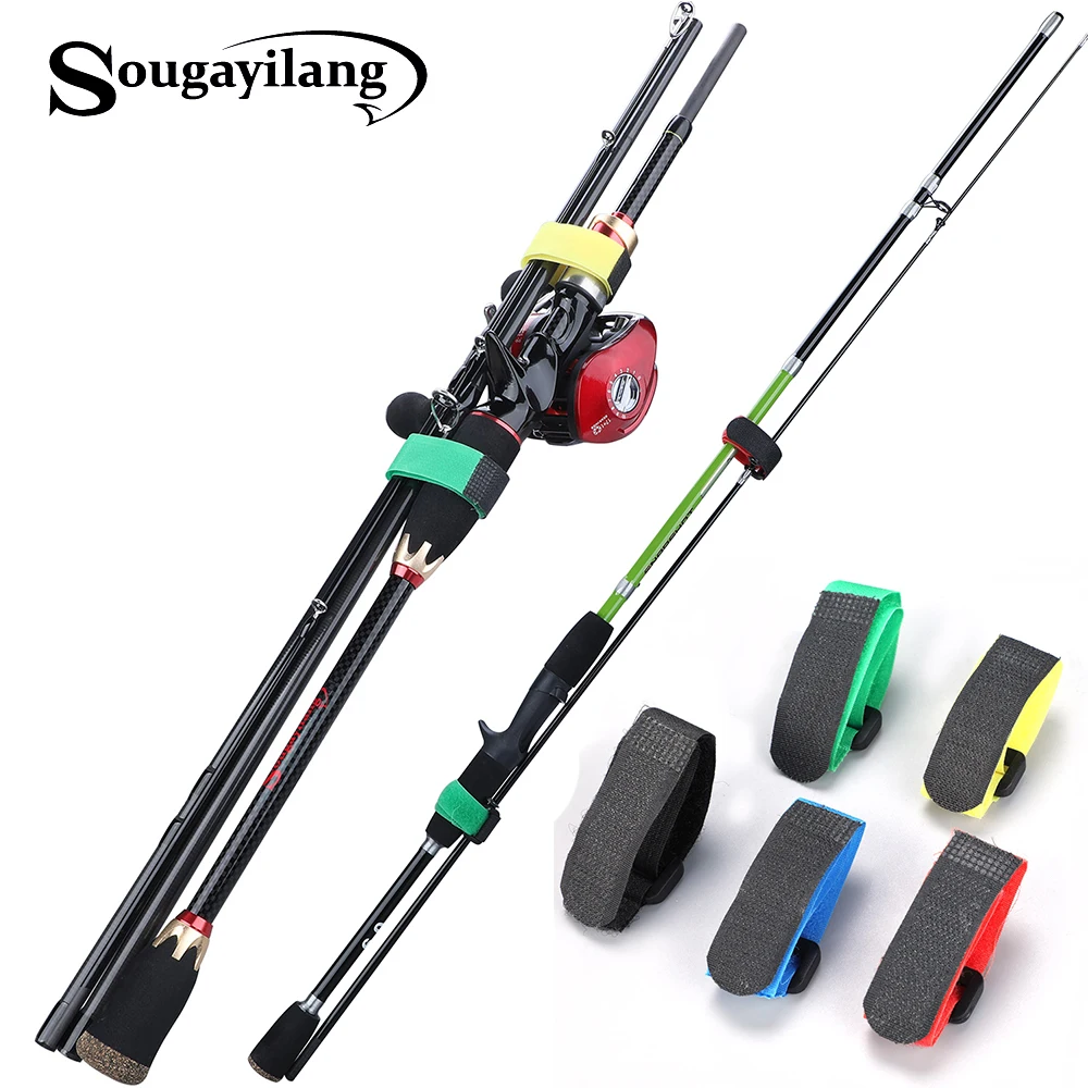 

Sougayilang Holder Pole Fixing Tie Anti-slip Nylon Portable Magic Sticker Wrap Strap Reusable Fishing Rod Band Belt Adjustable