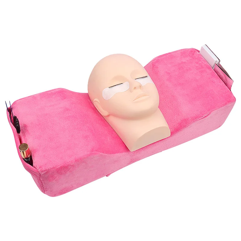 속눈썹 베개 목 지원 속눈썹 부드러운 베개 접목 속눈썹 메모리 폼 속눈썹 연장 베개 포켓 메이크업 살롱