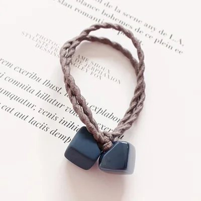 Новые матовые Цветные Кубики tie hair резинка Стайлинг для волос аксессуары конский хвост держатель заколки для волос аксессуары - Цвет: F