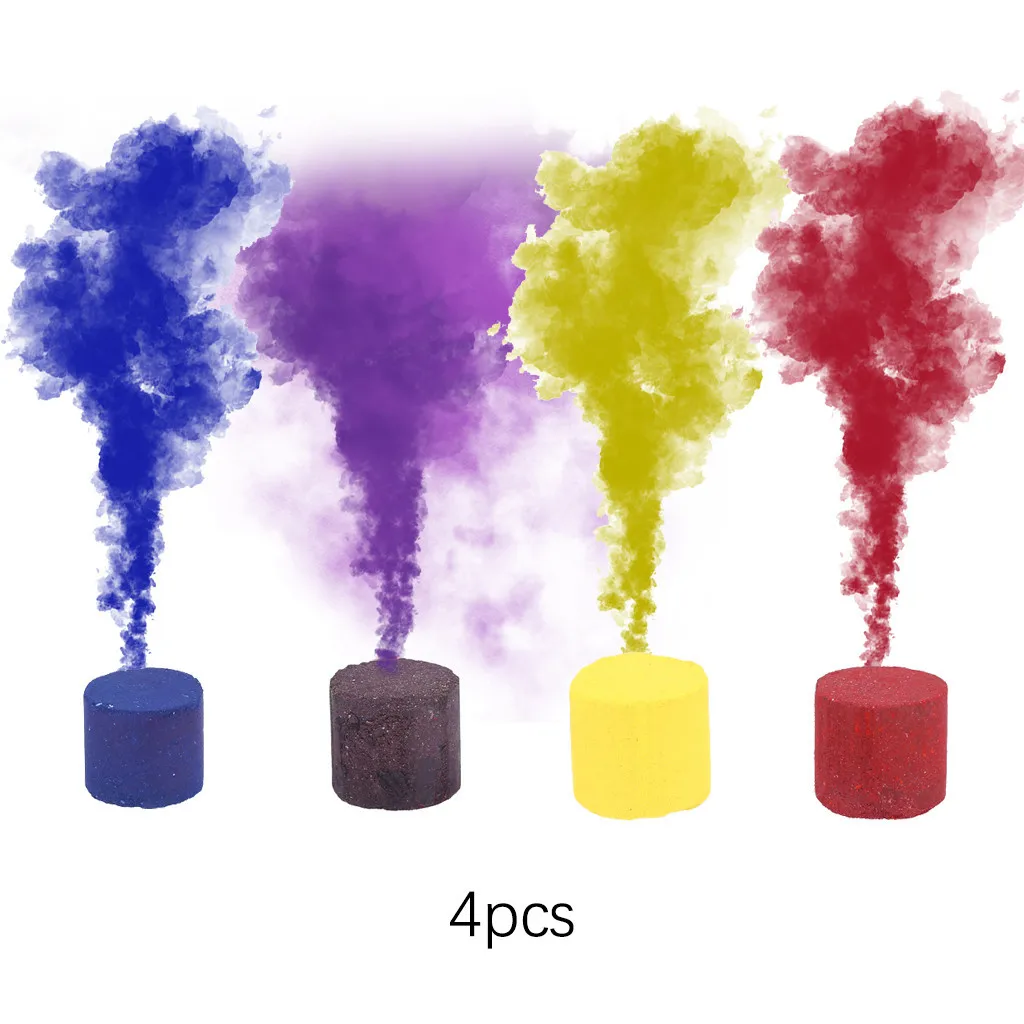 4pcs Дымчатый торт 1-6 шт. реквизит для фотосъемки дым 1 шт. красочный дымовой эффект шоу круглая бомба сценическая фотография помощь Игрушка Подарки W801 - Цвет: 4pcs