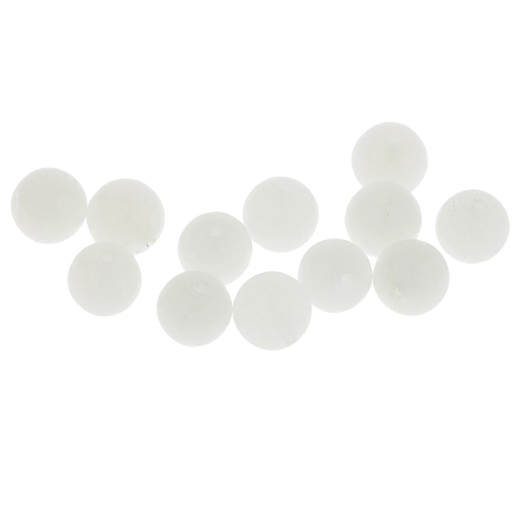 12 Pcs Round Luminous Stone Beads Fishing Lures Jewelry Findings