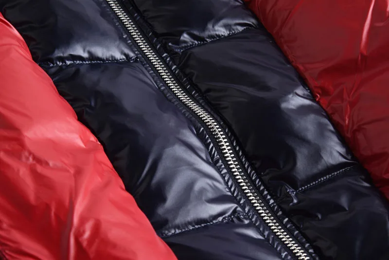 Women Down Vest Winter Hooded Glossy Thicken Warm 90% White Duck Down Jacket Ladies Fashion Contrast Color Winter Outwear
