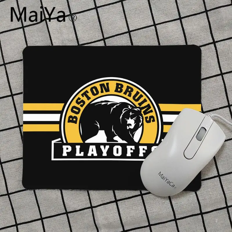 Maiya высокое качество Boston broins ледяной хоккейный коврик для мыши геймерская игра коврики Лидер продаж подставка под руку мышь - Цвет: No Lock Edge18x22cm
