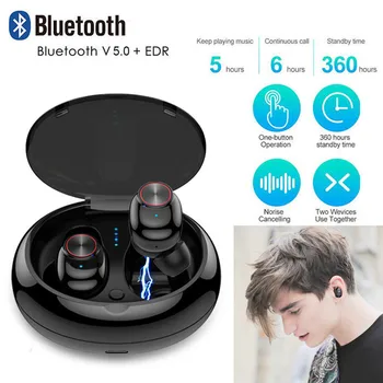 

Bluetooth Earphone V5 TWS Wireless Touch Control Sport Gaming Earphones Earbuds With Microphone wireless bluetooth headset