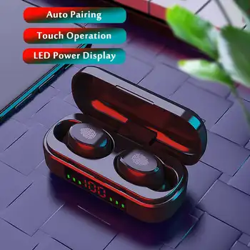 

Mini TWS bluetooth 5.0 Earphones LED Wireless Earbuds V7 V8 Hifi Stereo Sports Headphones In-Ear Waterproof Headset V 7 8 Touch
