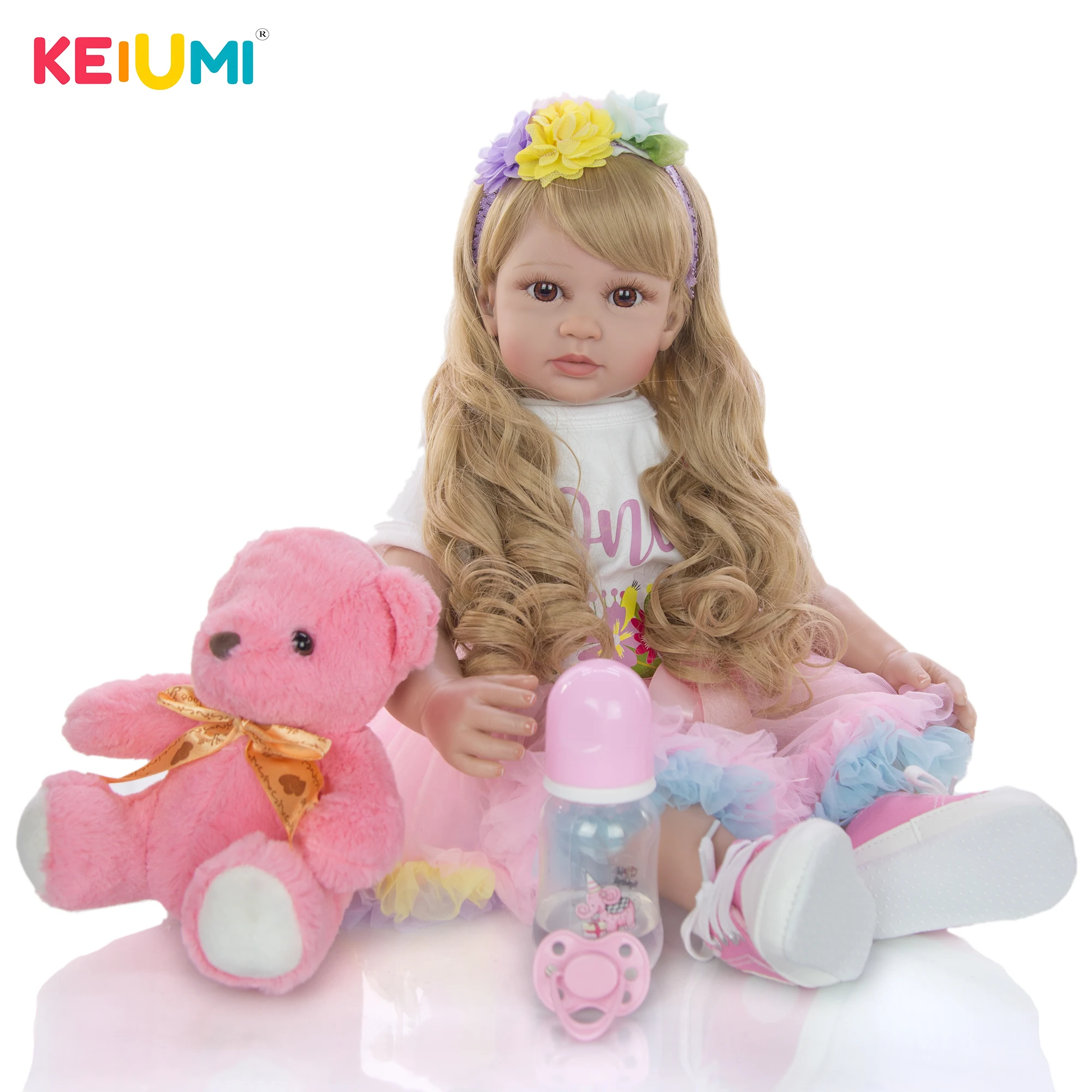 60 cm Cloth Body Reborn Baby Doll Toys 24 Inch Alive Fashion Princess Dolls Babies Kid Birthday Gift Play House Toy Girl Bonecas